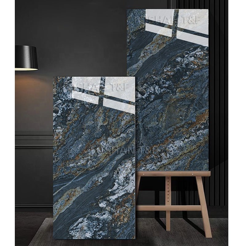 Mới 750x1500 mm Tấm Gạch Sứ Đánh Bóng Vân Đá Cẩm Thạch Hiện Đại Sang Trọng Dùng Để Lát Sàn Trang Trí Nội Thất Gia Đình - Daisan Store