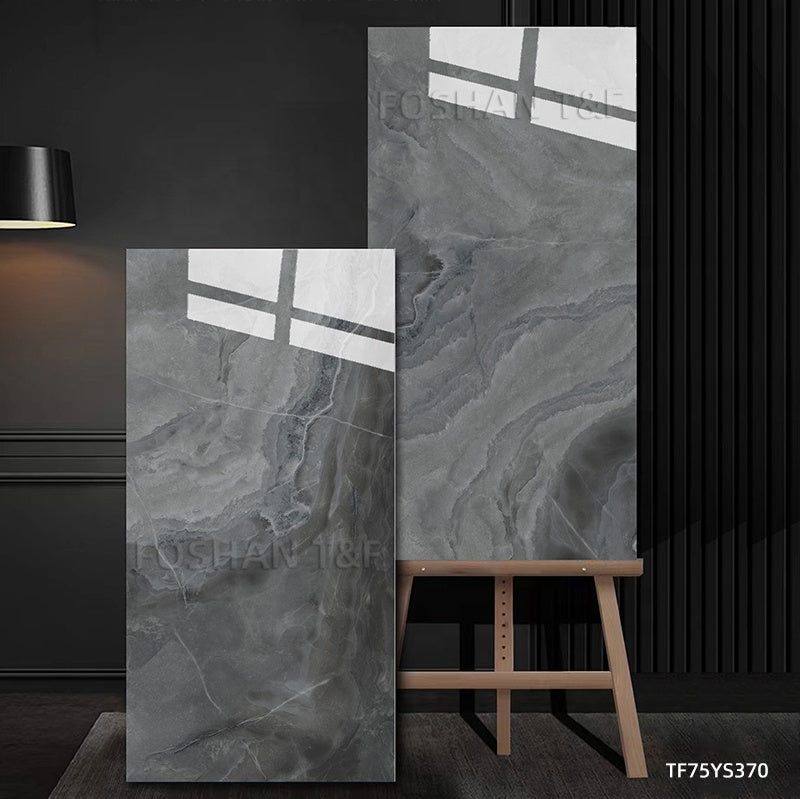Mới 750x1500 mm Tấm Gạch Sứ Đánh Bóng Vân Đá Cẩm Thạch Hiện Đại Sang Trọng Dùng Để Lát Sàn Trang Trí Nội Thất Gia Đình - Daisan Store