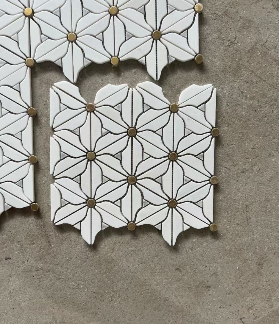 Mosaic Cẩm Thạch Họa Tiết Hoa Khảm Đồng Sang Trọng - Daisan Store