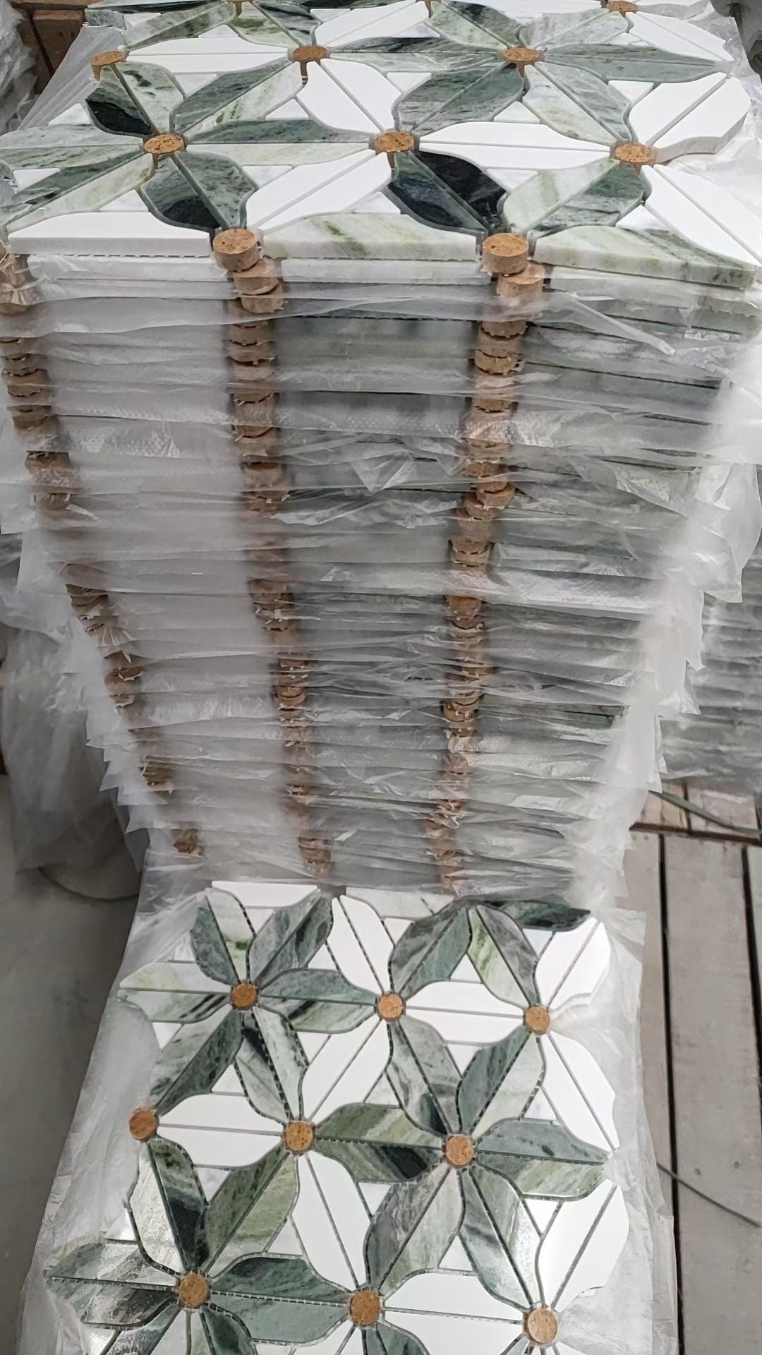 Mosaic Cẩm Thạch Họa Tiết Hoa Khảm Đồng Sang Trọng - Daisan Store