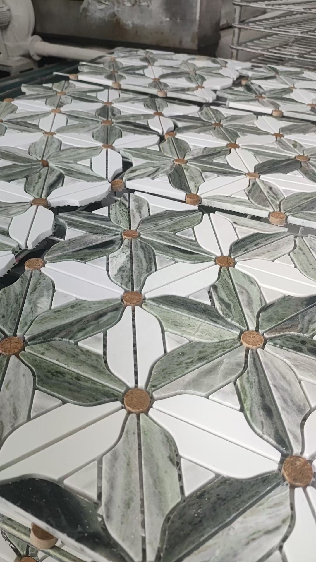 Mosaic Cẩm Thạch Họa Tiết Hoa Khảm Đồng Sang Trọng - Daisan Store