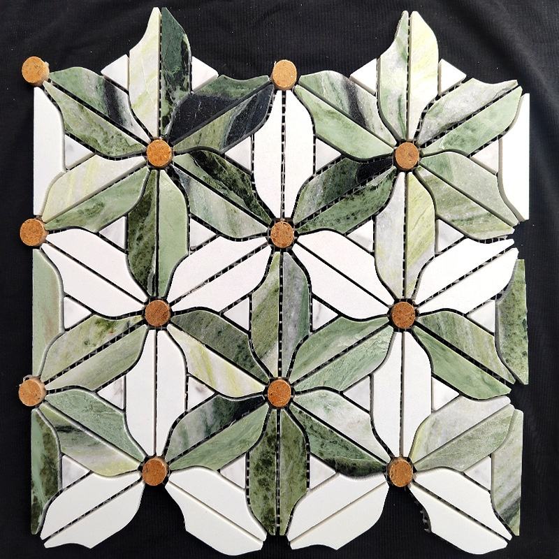 Mosaic Cẩm Thạch Họa Tiết Hoa Khảm Đồng Sang Trọng - Daisan Store