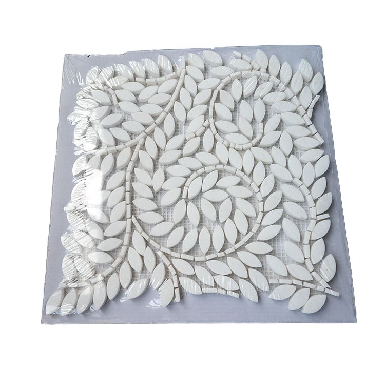 Mosaic Đá Cẩm Thạch Thassos Lá Bóng 4mm 12x12 - Daisan Store