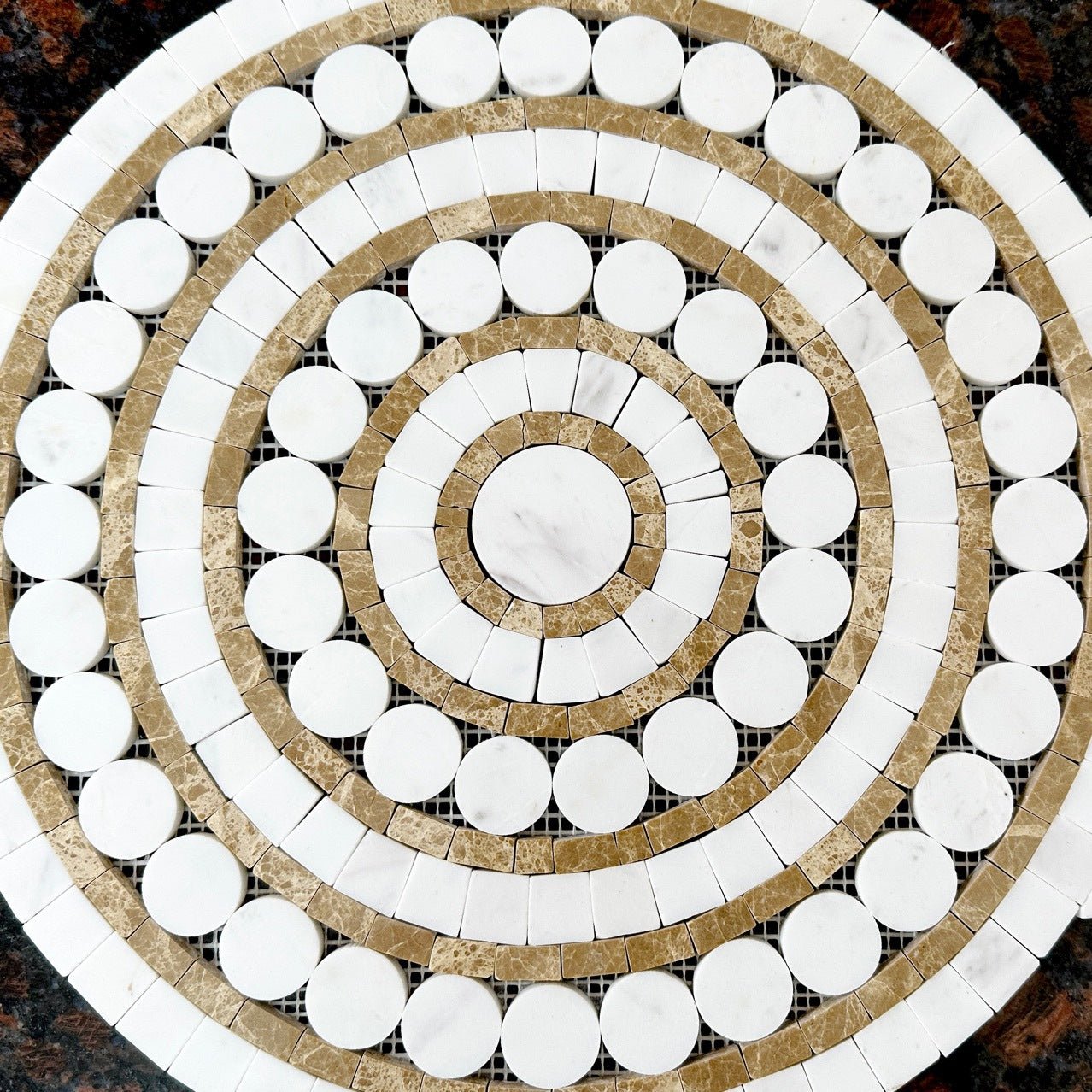 Mosaic Đá Cẩm Thạch Trắng Lắp Ghép Trang Trí - Daisan Store