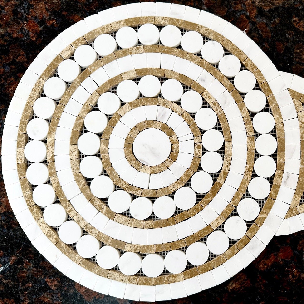 Mosaic Đá Cẩm Thạch Trắng Lắp Ghép Trang Trí - Daisan Store