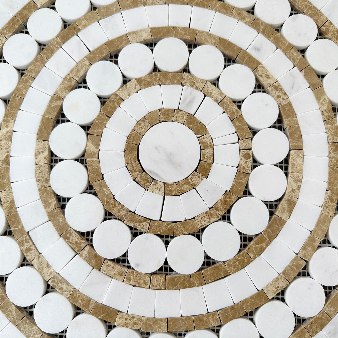 Mosaic Đá Cẩm Thạch Trắng Lắp Ghép Trang Trí - Daisan Store