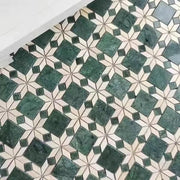 Mosaic Đá DTH 10mm Xanh Đậm Be Cao Cấp Nhà Tắm Bếp - Daisan Store