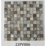 Mosaic đá tự nhiên dăm kết xám chip 23x23 LUX - 23PV006 - Daisan Store