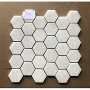 Mosaic đá tự nhiên lục giác trắng muối kt chip 53x53 LUX - L53P005 - Daisan Store