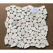 Mosaic đá tự nhiên sỏi rung trắng sữa LUX - SR001 - Daisan Store