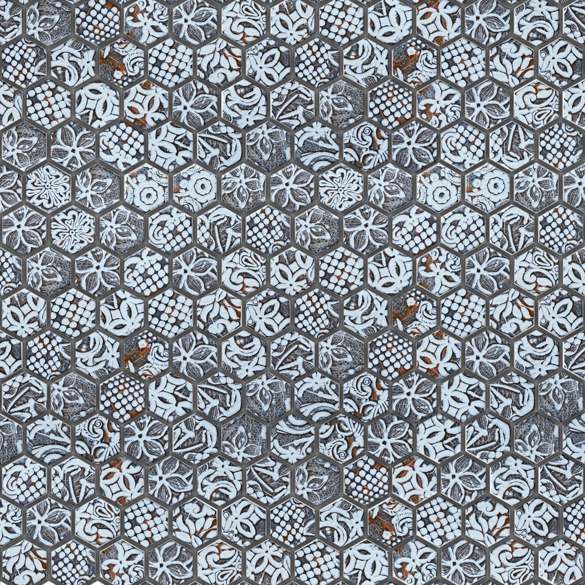 Mosaic lục giác hoa văn 5159HD51131P - Daisan Store