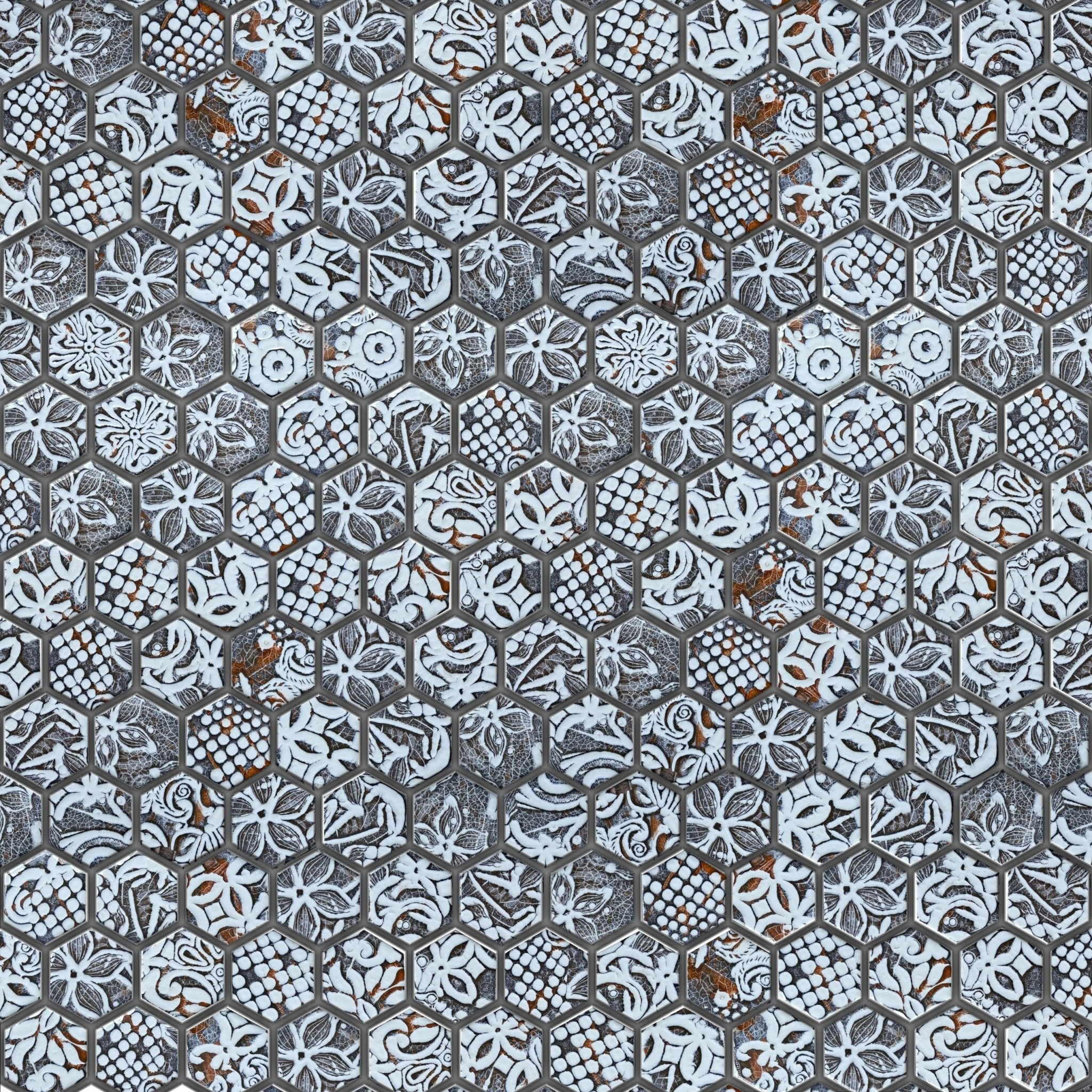 Mosaic lục giác hoa văn 5159HD51131P - Daisan Store