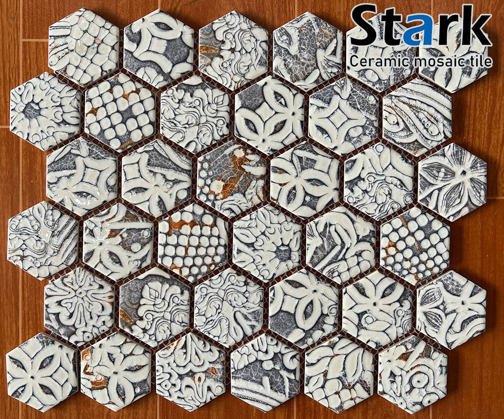 Mosaic lục giác hoa văn 5159HD51131P