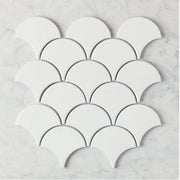 Gạch Mosaic vảy cá trắng trơn mã GP-FT116W