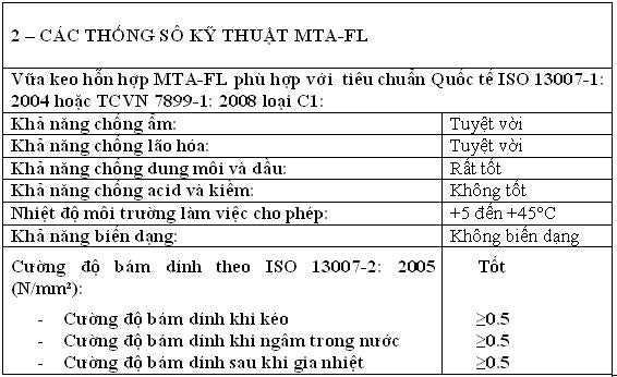 Keo dán gạch đá cao cấp Mova MTA-FL