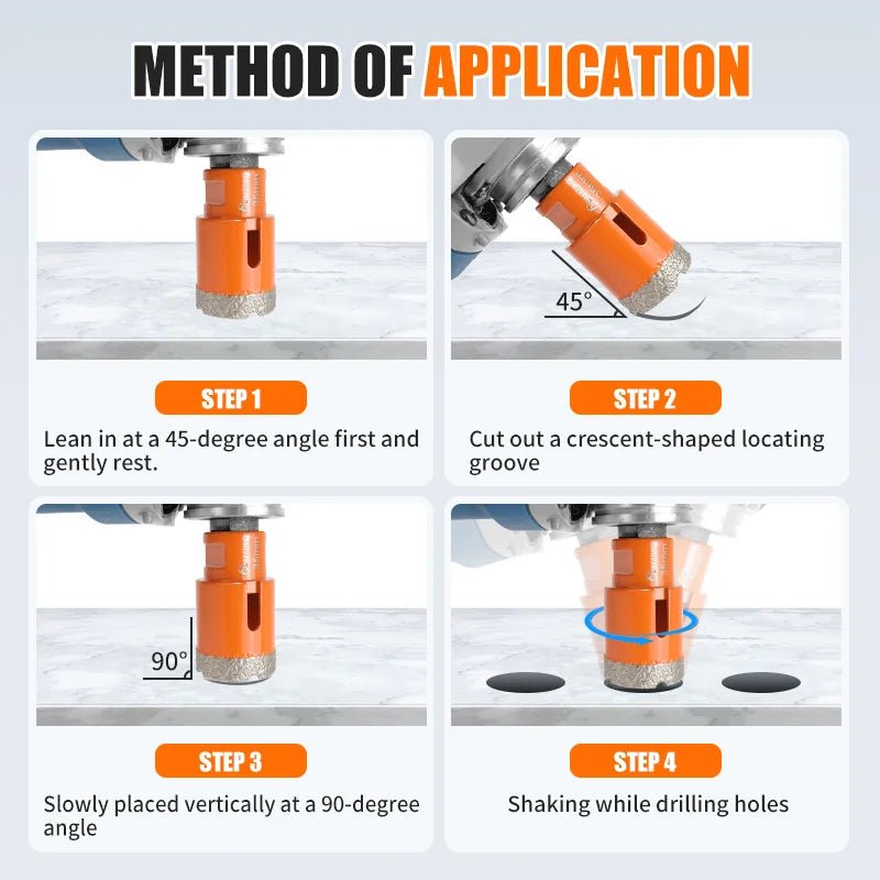 Mũi Khoan Cốt Kim Cương Khô M14 Cho Gốm Porcelain Đá Granite - Daisan Store