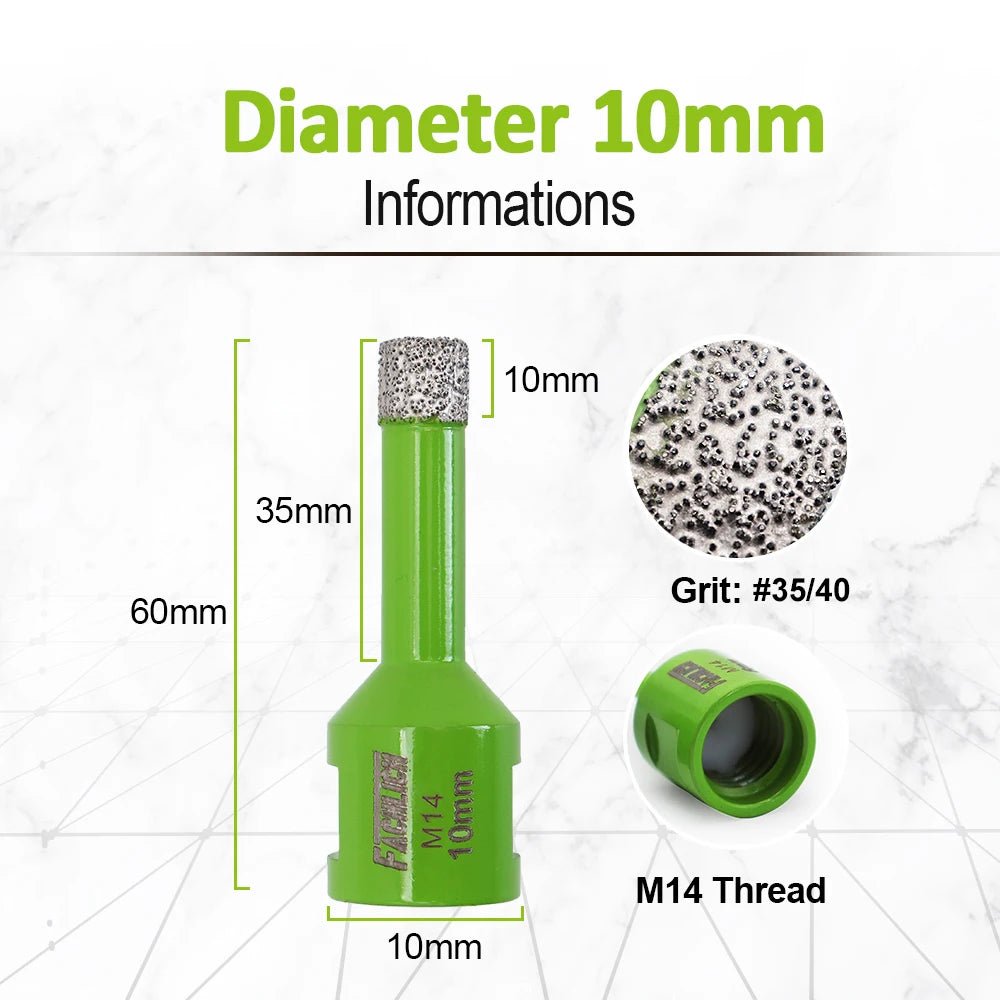 Mũi Khoan Kim Cương M14 - Gạch Đá 6/8/10mm - Daisan Store