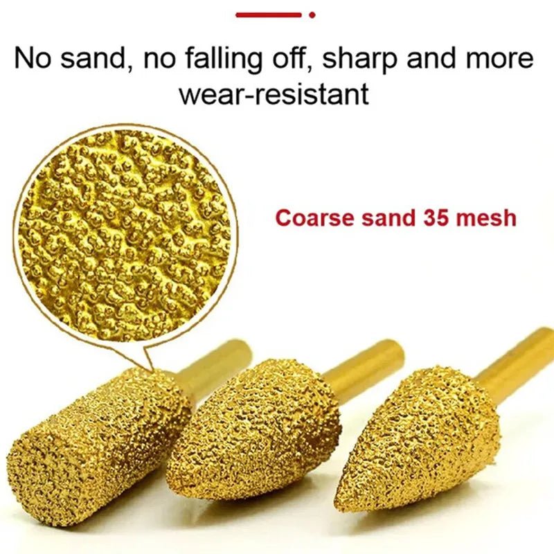 Mũi Mài Kim Cương Burr Đầu Tròn 6mm Cho Đá Sắt Tiện Dụng - Daisan Store