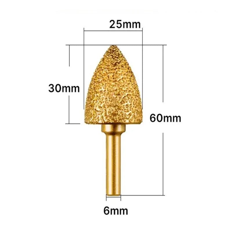 Mũi Mài Kim Cương Burr Đầu Tròn 6mm Cho Đá Sắt Tiện Dụng - Daisan Store