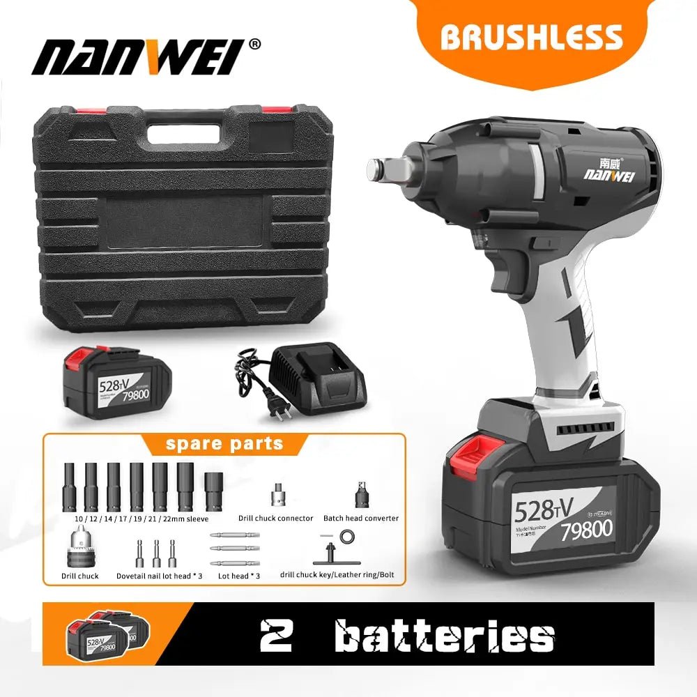 NANWEI Dụng Cụ Vặn Lốp Ô Tô Không Dây 21 V 600 Nm Dễ Dàng - Daisan Store