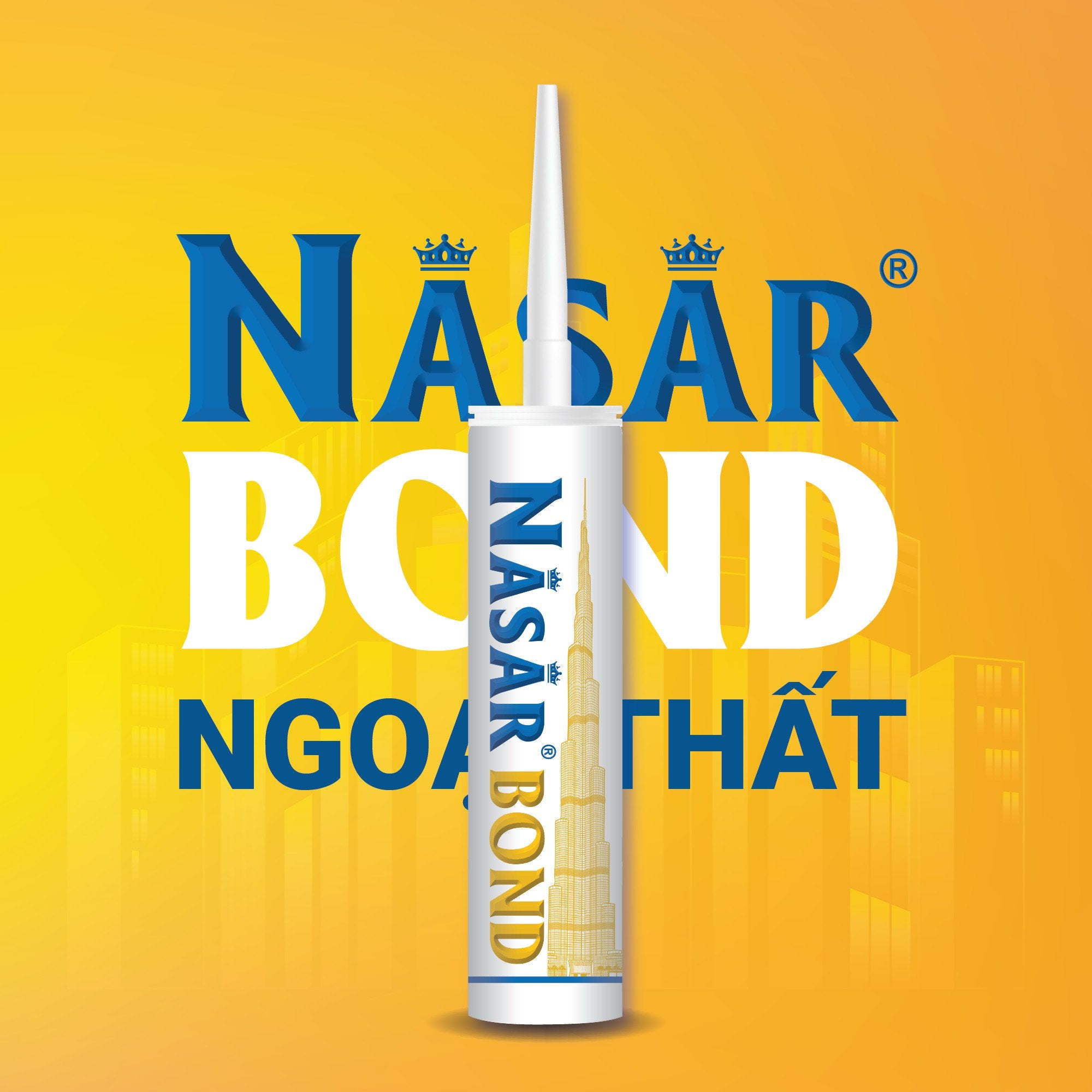 Nasar Bond A Keo Ngoại Thất 12 Chai Thùng