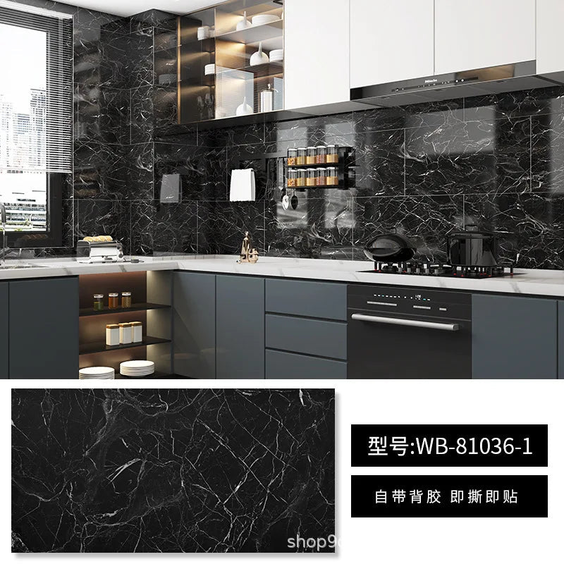 Nẹp Tường Nhôm Tự Dán 30x60cm Vân Đá Gỗ Chống Thấm - Daisan Store