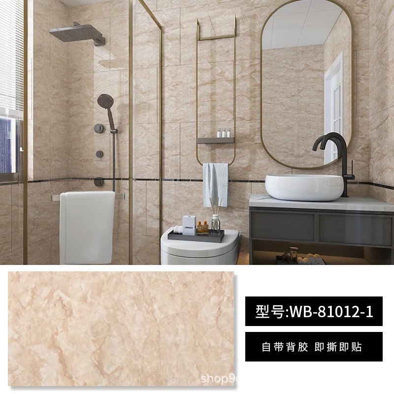 Nẹp Tường Nhôm Tự Dán 30x60cm Vân Đá Gỗ Chống Thấm - Daisan Store