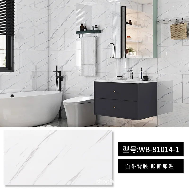 Nẹp Tường Nhôm Tự Dán 30x60cm Vân Đá Gỗ Chống Thấm - Daisan Store