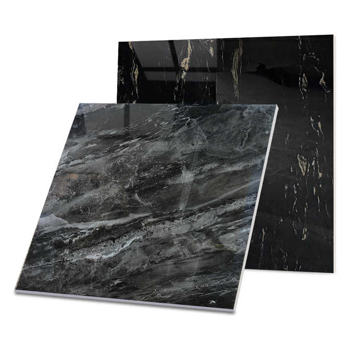 Nhà Máy Cung Cấp Gạch Men Họa Tiết Đá Cẩm Thạch Tối Màu Gạch Lát Sàn Bằng Sứ Gạch Lát Sàn Đá Cẩm Thạch Giả 80x80 Sàn Gốm Màu Đen - Daisan Store