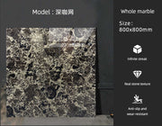 Nhà máy cung cấp Gạch men họa tiết đá cẩm thạch tối màu Gạch lát sàn bằng sứ Sàn đá cẩm thạch nhân tạo 80X80 trong nhà có vân giống đá cẩm thạch - Daisan Store