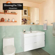 Nhà máy cung cấp Gạch mosaic gốm màu xanh và trắng cho phòng tắm, khách sạn, ốp tường bếp, gạch mosaic, độ bền cao - Daisan Store