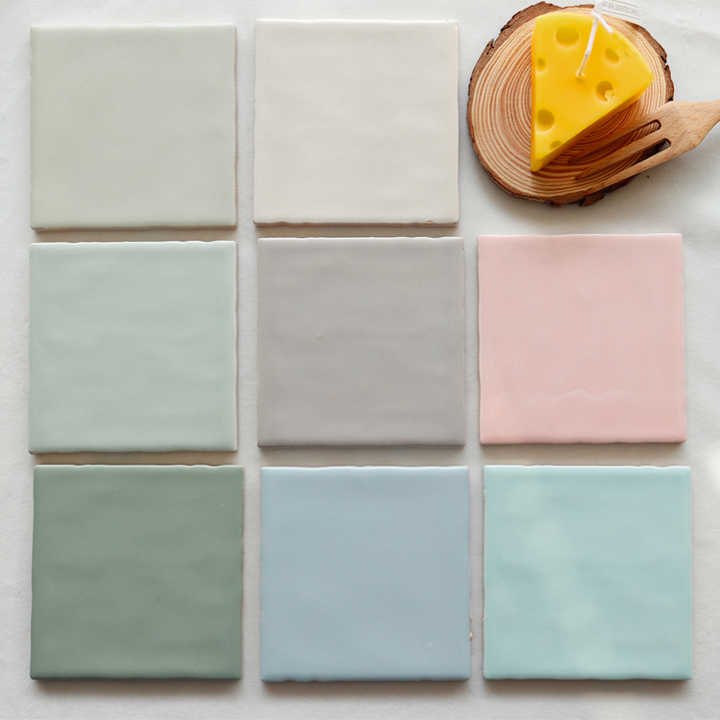 Nhà máy Trung Quốc tại Phật Sơn Bề mặt mờ 100 x 100 mm Gạch men ốp tường nhà bếp phòng tắm cạnh sóng sang trọng - Daisan Store