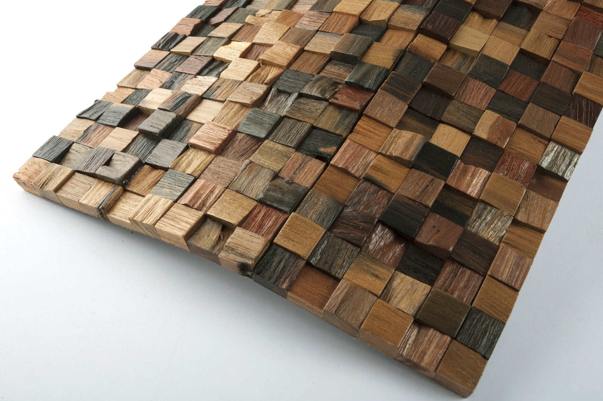 Nhà sản xuất OEM&ODM gạch lát tường mảng ghép gỗ hình vuông màu nâu phòng tắm - Daisan Store