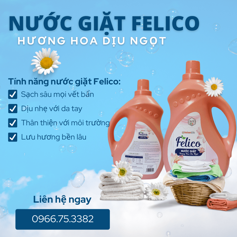 Nước giặt Felico hương hoa dịu ngọt - Daisan Store
