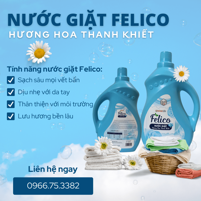 Nước giặt Felico hương hoa thanh khiết - Daisan Store