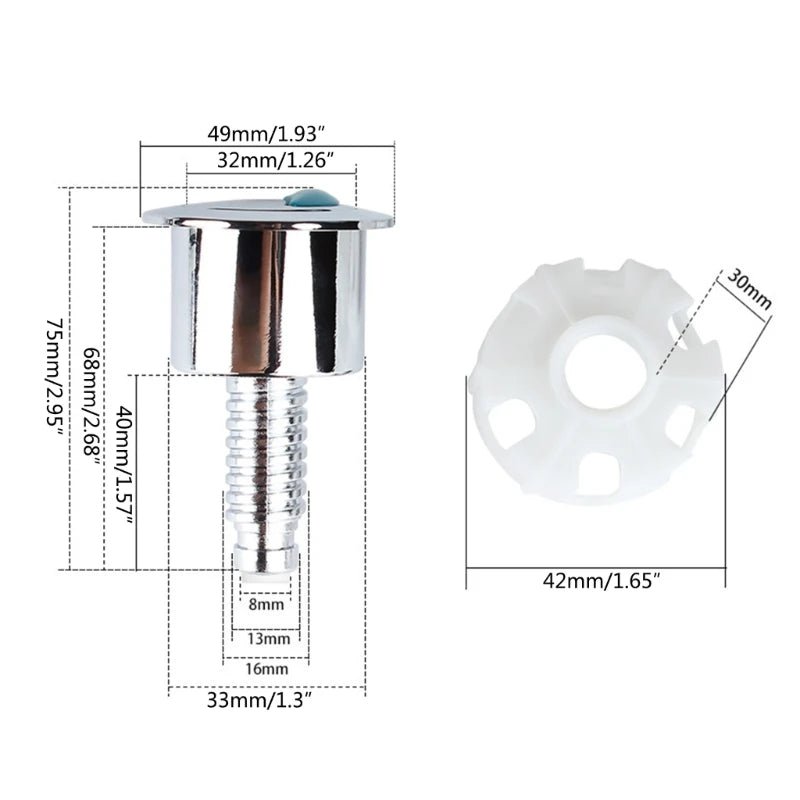 Nút Nhấn Xả Kép Tròn Bồn Cầu Tiết Kiệm Nước WC - Daisan Store
