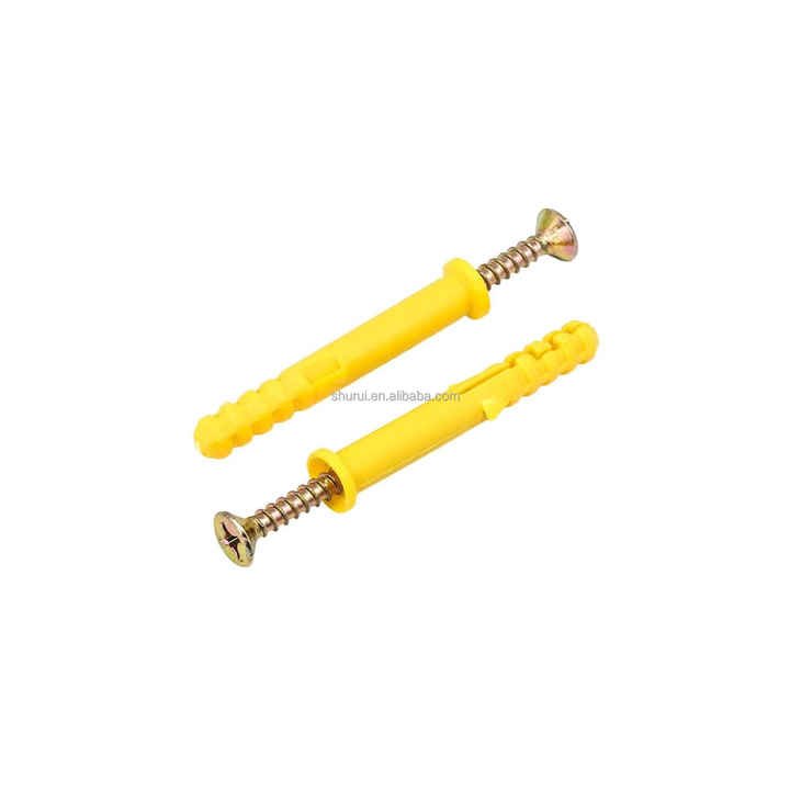 Ống nhựa giãn nở nhỏ màu vàng đáng tin cậy và bán chạy neo nylon có vít - Daisan Store