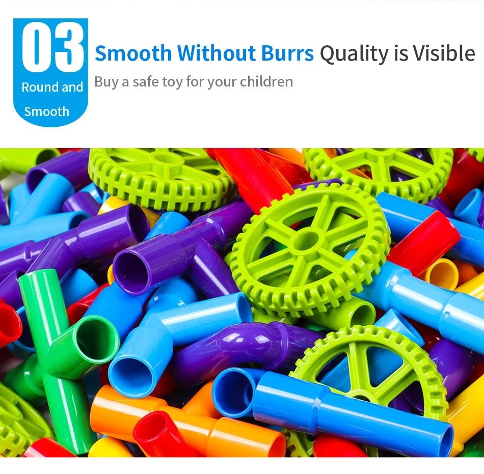 Ống Nước Sáng Tạo - Bộ Xây Dựng STEM Cho Bé - Daisan Store