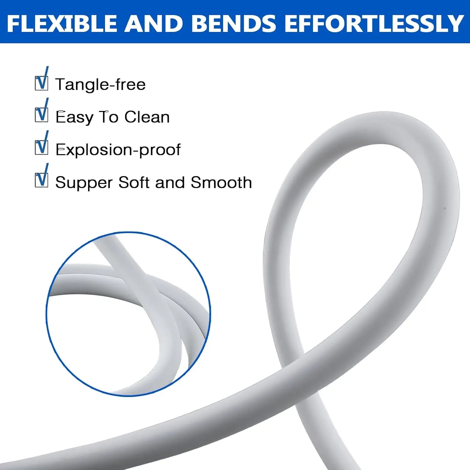 Ống Vòi Sen Silicone Chống Xoắn Cao Áp 1.5/2M - Daisan Store