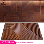 Ốp tường trần 3D vân gỗ chống nước 30x30cm đẹp - Daisan Store