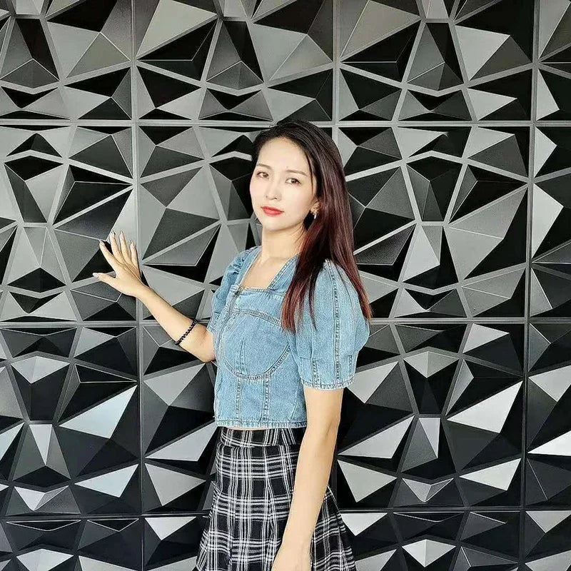 Ốp tường trần 3D vân gỗ chống nước 30x30cm đẹp - Daisan Store