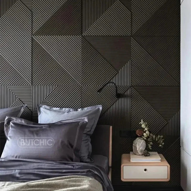 Ốp tường trần 3D vân gỗ chống nước 30x30cm đẹp - Daisan Store