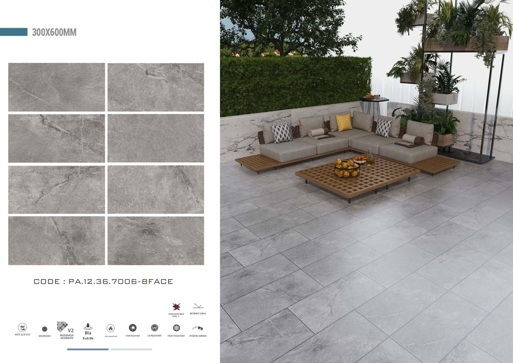 Gạch ốp lát Apodio PA12367006 (dày 12mm)
