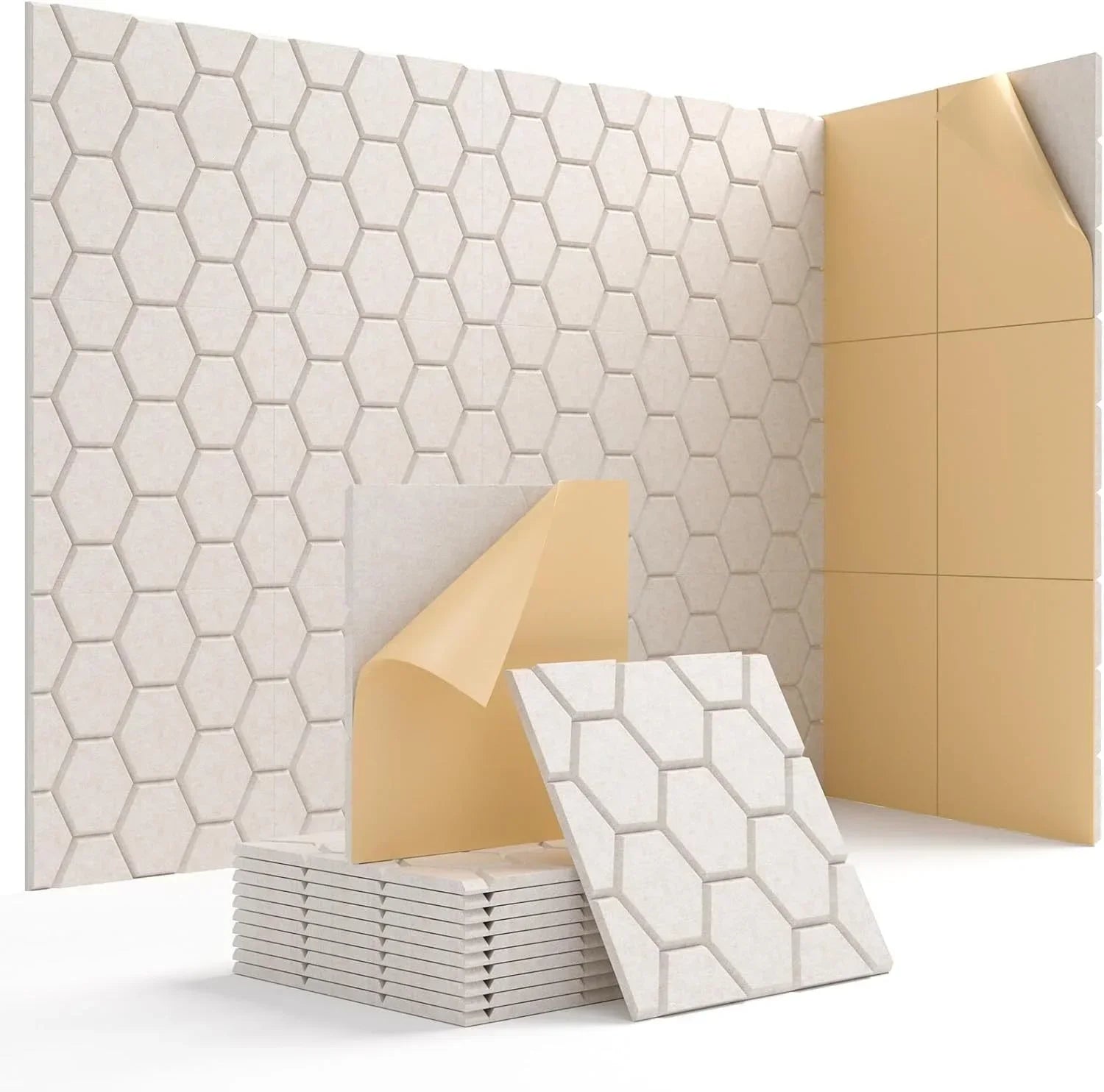 Panel Tường Honeycomb Felt Cách Âm Dính Sẵn Cho Phòng Trẻ - Daisan Store