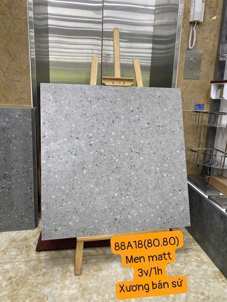 Gạch Terrazzo men matt xương bán sữ 80x80 88A18