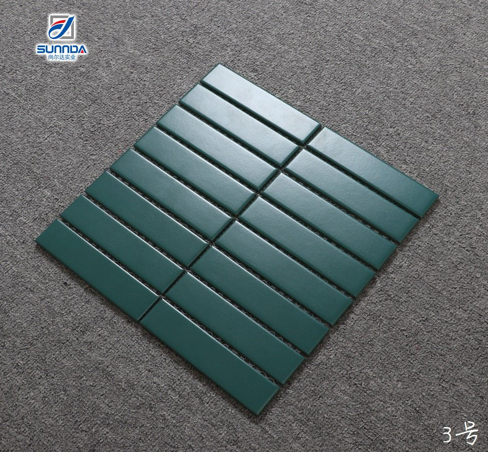 Phật Sơn Giảm Giá Đặc Biệt Gạch Mosaic Ngón Tay Kitkat Gốm Men Dạng Dải Xếp Thẳng Hàng Ốp Tường Phòng Tắm, Bếp - Daisan Store