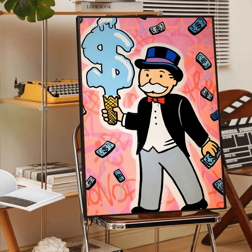 Poster Graffiti Alec Monopoly Money Waterproof Treo Tuong - Daisan Store