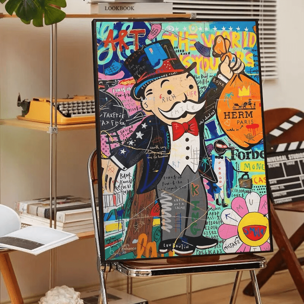 Poster Graffiti Alec Monopoly Money Waterproof Treo Tuong - Daisan Store