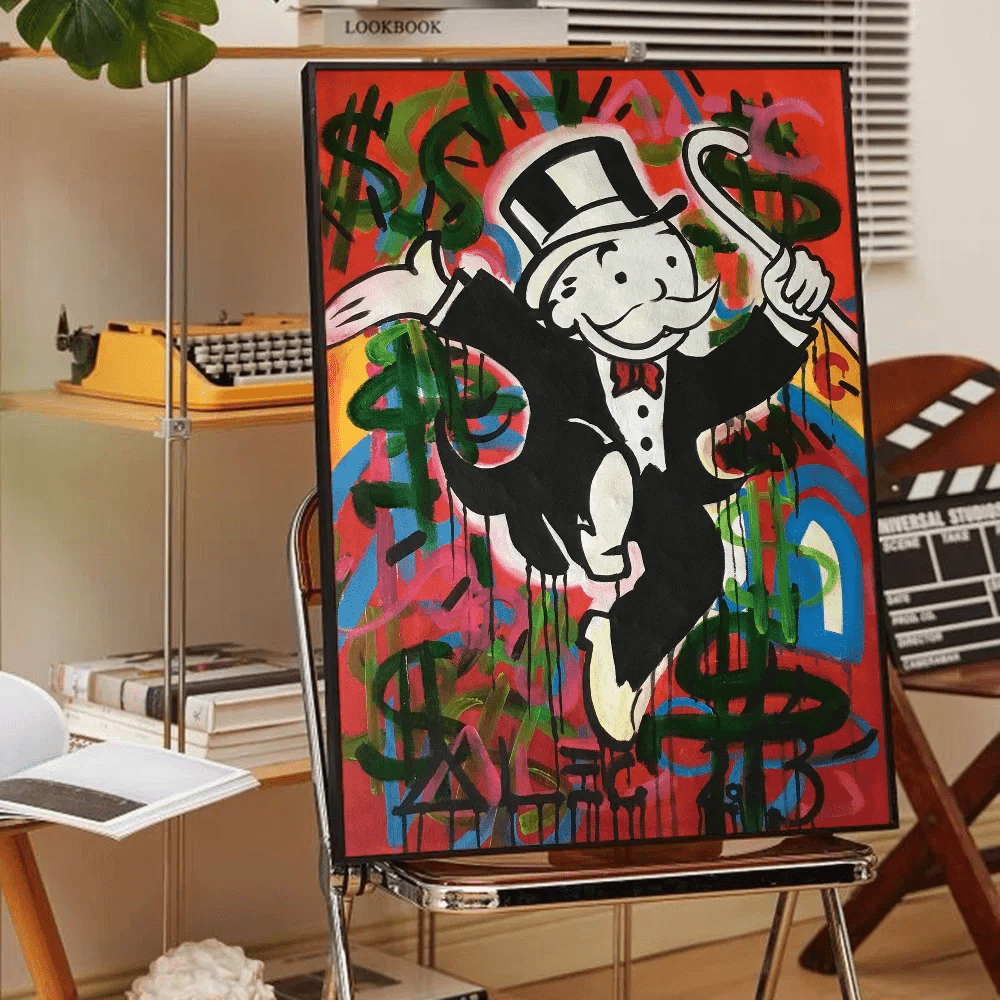 Poster Graffiti Alec Monopoly Money Waterproof Treo Tuong - Daisan Store