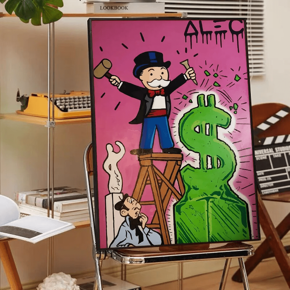 Poster Graffiti Alec Monopoly Money Waterproof Treo Tuong - Daisan Store